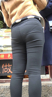 极品西裤翘臀超紧内痕少女