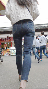 细腰蓝牛深沟少女