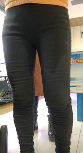 超市黑裤肥大三角口味重