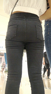 超紧打底裤翘臀少女青春期