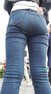 超紧牛仔肥紧翘臀战斗力超强