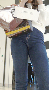 性感牛仔美女三角区特写