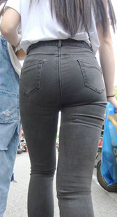 春节献礼牛仔裤巅峰之作之灰色紧身裤