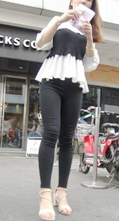 性感打底裤超紧臀大美女