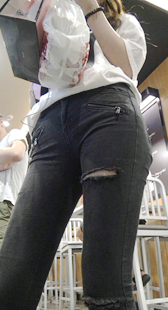 中秋节献礼性感黑裤紧臀金三角长发小姐姐第二季