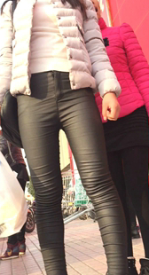 性感打底裤凸三角小妹