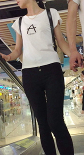 紧身打底裤宽臀小情侣