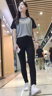 打底裤靓丽美少女三角区特写