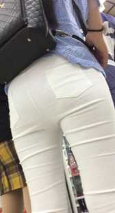 包臀白裤透内痕少妇第二季