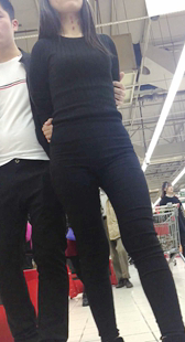 打底大宽臀男友看得紧