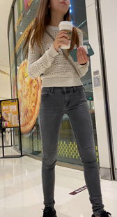 紧身牛仔长发少妇开发多