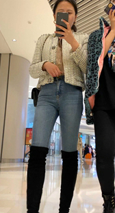 高挑蓝牛饱满紧臀少妇