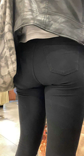 重口味打底裤肥臀少女