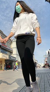 紧身打底裤紧三角特写