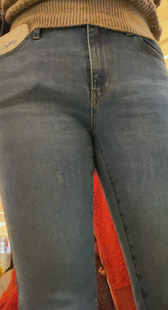 性感蓝牛金三角长发小姐姐