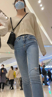 性感牛仔裤金三角小美女