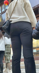 重口味黑色打底裤熟女