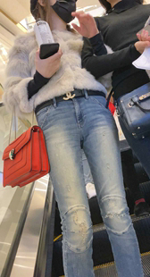 性感蓝牛金三角美女小姐姐