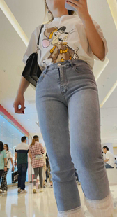 性感牛仔紧臀紧三角真性感