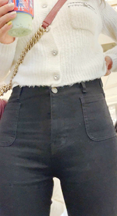 性感黑裤少女三角区特写