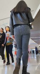 重口味饱满圆润翘臀黑牛仔妹子