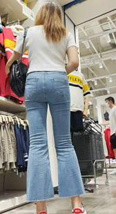 元旦献礼极品紧牛喇叭裤圆臀少妇