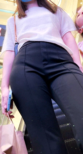 中秋献礼黑西裤紧身丰臀熟女