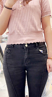 性感黑牛仔金三角少女