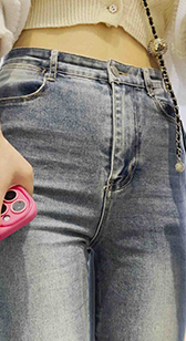 春节献礼超性感金三角高跟牛仔